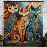 Fascino del Gatto Coperta Trapuntata