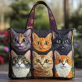 Parata di Gatti Borsa Tote Trapuntata