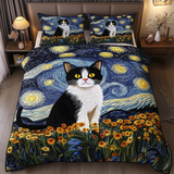 Set di Biancheria da Letto Trapuntata 3 Pezzi Estro del Gatto