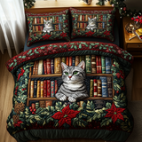 Set di Biancheria da Letto Trapuntata 3 Pezzi Gatto di Storyteller