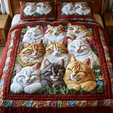 Set di Biancheria da Letto Trapuntata 3 Pezzi Catnap Comforter