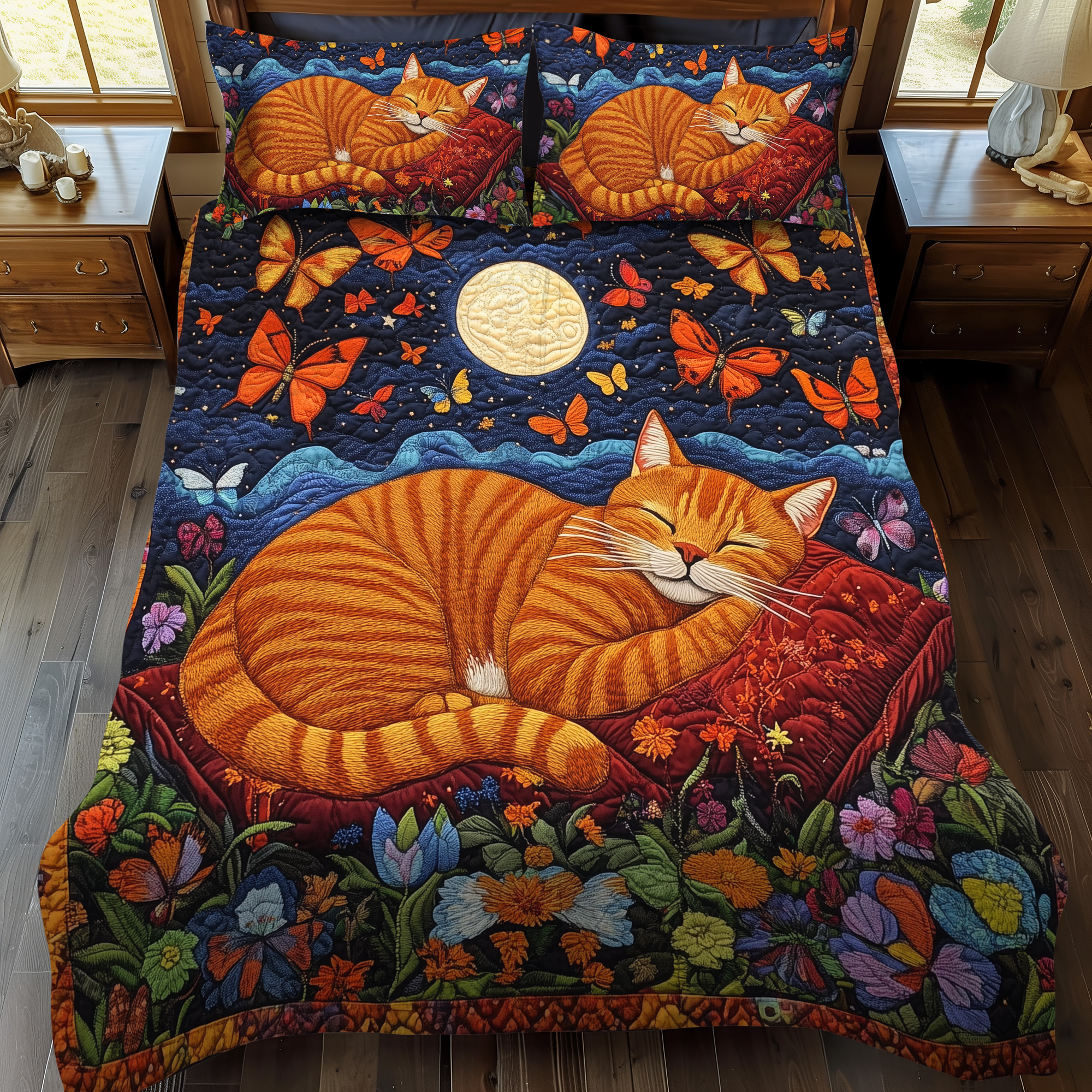 Set di Biancheria da Letto Trapuntata 3 Pezzi Rifugio di Catnap