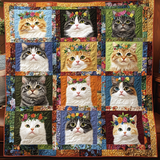 Gatti tra i Fiori Coperta Trapuntata