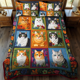 Set di Biancheria da Letto Trapuntata 3 Pezzi Cattitude Chic