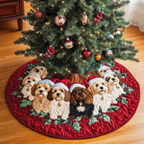 Fascino del Cavapoo Copri Base per Albero di Natale Trapuntato