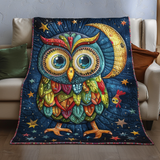 Gufo Celeste Coperta Trapuntata