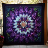 Fiore Celeste Coperta Trapuntata