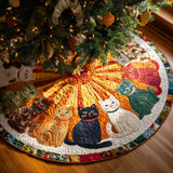 Gatto Celeste Copri Base per Albero di Natale Trapuntato