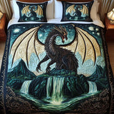 Dragon 3-Piece Quilted Bedding Set NCU0VT194