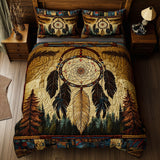 Set di Biancheria da Letto Trapuntata 3 Pezzi Ragnatela Celeste