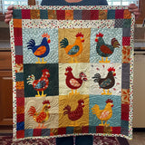 Pois di Galline Incantevoli Coperta Trapuntata