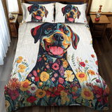 Set di Biancheria da Letto Trapuntata 3 Pezzi Labrador Affascinante di Smiling