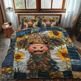 Set di Biancheria da Letto Trapuntata 3 Pezzi Allegro Moo-ments
