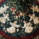 Fascino di Cherubino Copri Base per Albero di Natale Trapuntato