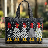 Parata di Galline Borsa Tote Trapuntata