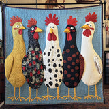 Galline in Fiore Coperta Trapuntata