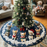 Spirito del Chihuahua Copri Base per Albero di Natale Trapuntato