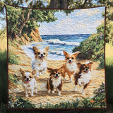 Chihuahua sulle Onde Coperta Trapuntata
