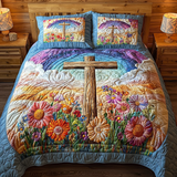 Set di Biancheria da Letto Trapuntata 3 Pezzi Gloria Cristiana della Croce