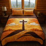 Set di Biancheria da Letto Trapuntata 3 Pezzi Valle Cristiana della Croce