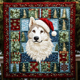 Husky dello Spirito Natalizio Coperta Trapuntata
