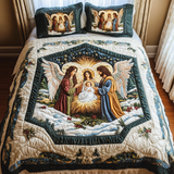 Set di Biancheria da Letto Trapuntata 3 Pezzi Benedizioni del Natale