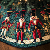 Brigata di Natale Copri Base per Albero di Natale Trapuntato
