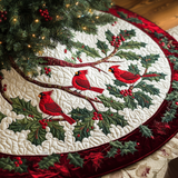 Cardinale di Natale Copri Base per Albero di Natale Trapuntato