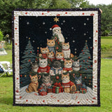 Albero di Natale del Gatto Coperta Trapuntata