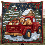 Allegria del Bestiame di Natale Coperta Trapuntata