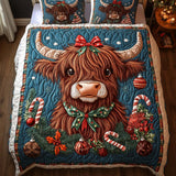 Set di Biancheria da Letto Trapuntata 3 Pezzi Fascino del Natale