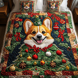 Set di Biancheria da Letto Trapuntata 3 Pezzi Allegria del Natale