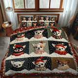 Set di Biancheria da Letto Trapuntata 3 Pezzi Fascino del Natale di Chi