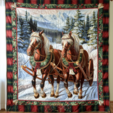 Cavallo di Natale Coperta Trapuntata