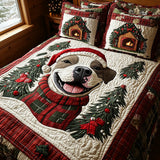 Set di Biancheria da Letto Trapuntata 3 Pezzi Natale di Pit