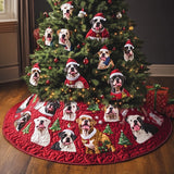 Pitbull Protettori di Natale Copri Base per Albero di Natale Trapuntato