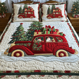 Set di Biancheria da Letto Trapuntata 3 Pezzi Viaggio Su Strada del Natale