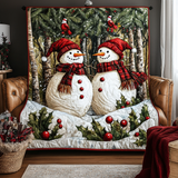Magia della Nevicata di Natale Coperta Trapuntata