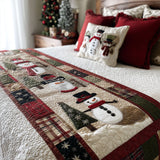 Spirito del Natale Runner da Letto Trapuntato