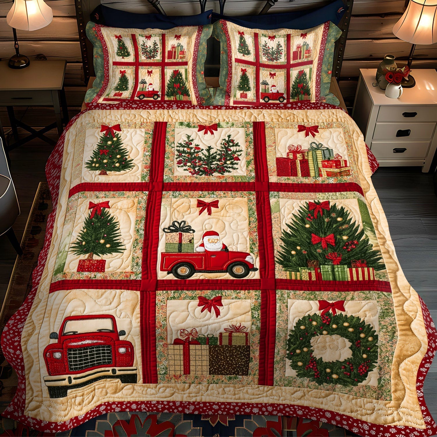 Set di Biancheria da Letto Trapuntata 3 Pezzi Sogni del Natale di Toy