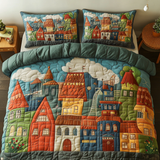 Set di Biancheria da Letto Trapuntata 3 Pezzi Sogno di Cityscape