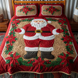 Set di Biancheria da Letto Trapuntata 3 Pezzi Natale Classico