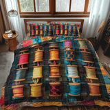 Set di Biancheria da Letto Trapuntata 3 Pezzi Classico Spools