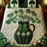 Set di Biancheria da Letto Trapuntata 3 Pezzi Bouquet del Trifoglio