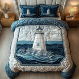 Set di Biancheria da Letto Trapuntata 3 Pezzi Faro Costiero