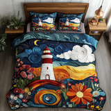 Set di Biancheria da Letto Trapuntata 3 Pezzi Bagliore Costiero