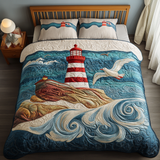 Set di Biancheria da Letto Trapuntata 3 Pezzi Bagliore Costiero