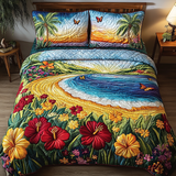 Set di Biancheria da Letto Trapuntata 3 Pezzi Bagliore Costiero
