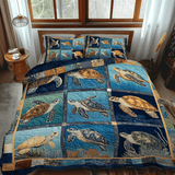 Set di Biancheria da Letto Trapuntata 3 Pezzi Armonia Costiera