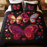 Set di Biancheria da Letto Trapuntata 3 Pezzi Turbine del Colore